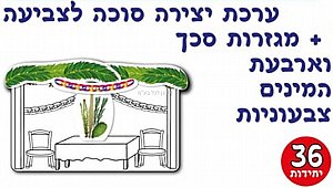 ערכת יצירה סוכה כולל מגזרות סכך וארבעת המינים 36 יחידות ערכת יצירה סוכה כולל מגזרות סכך וארבעת המינים 36 יחידות