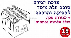 ערכת יצירה סוכה תלת מימד לצביעה והרכבה 18 יחידות ערכת יצירה סוכה תלת מימד לצביעה והרכבה 18 יחידות