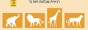 סט 4 שבלונות חיות בר סט 4 שבלונות חיות בר