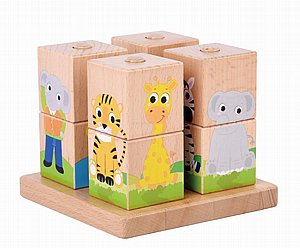 פאזל קוביה חיות מתלבשות פאזל קוביה חיות מתלבשות