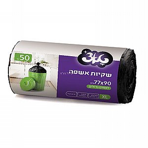 שקיות אשפה עבות 77*90 טאצ’ 50 יחידות בגליל שקיות אשפה עבות 77*90 טאצ’ 50 יחידות בגליל